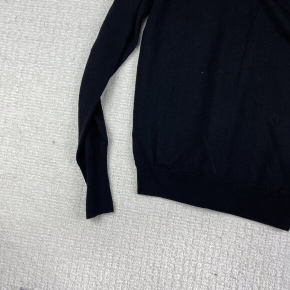 VTG Black Wool V-neck Pullover Sweater Jack Fraser Men 38  97cm Made in England - Picture 13 of 16